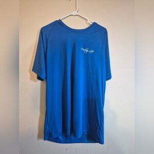 Vibrant Blue Short Sleeve Tee with Crew Neck Whit UPF 50+ Sun Protection